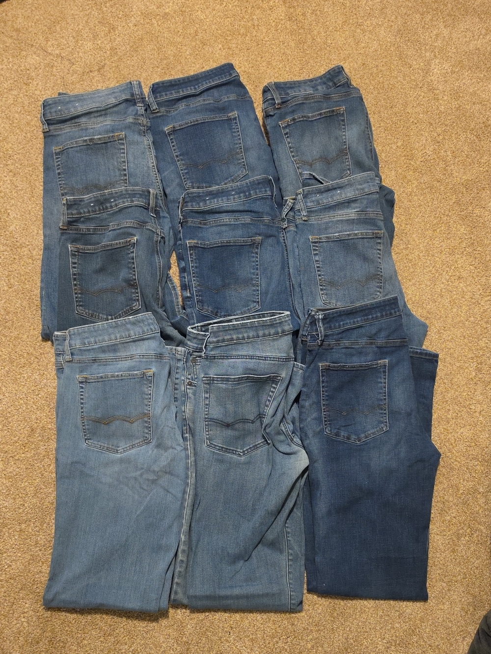 American Eagle Outfitters Men's Slim Straight Blue Jeans - Assorted Denim Shades